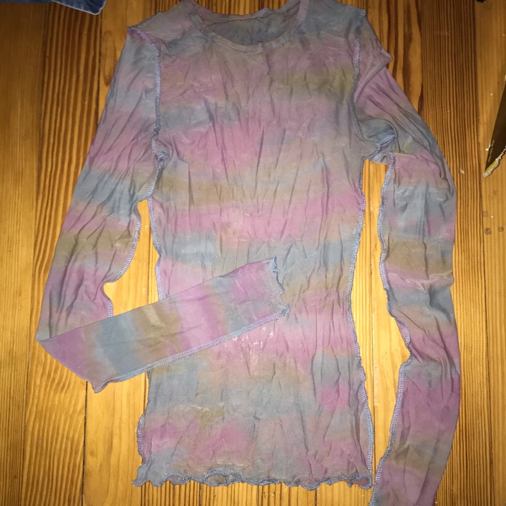 Mesh multi colored long sleeve